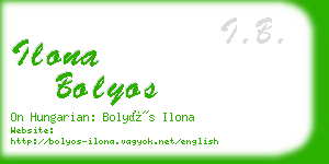 ilona bolyos business card